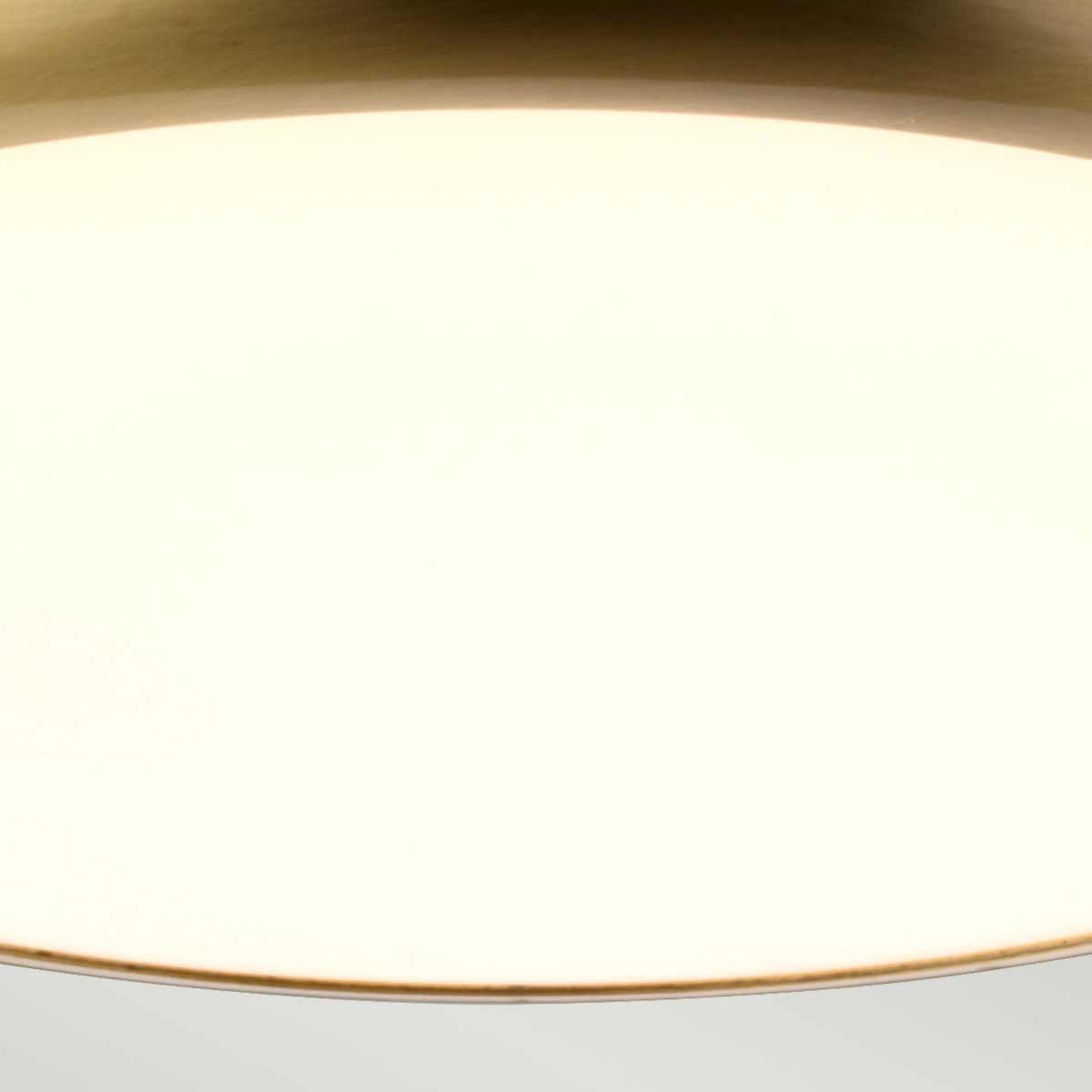 Welland Ultra-Slim LED Flush Ceiling Light - Aged Brass Finish