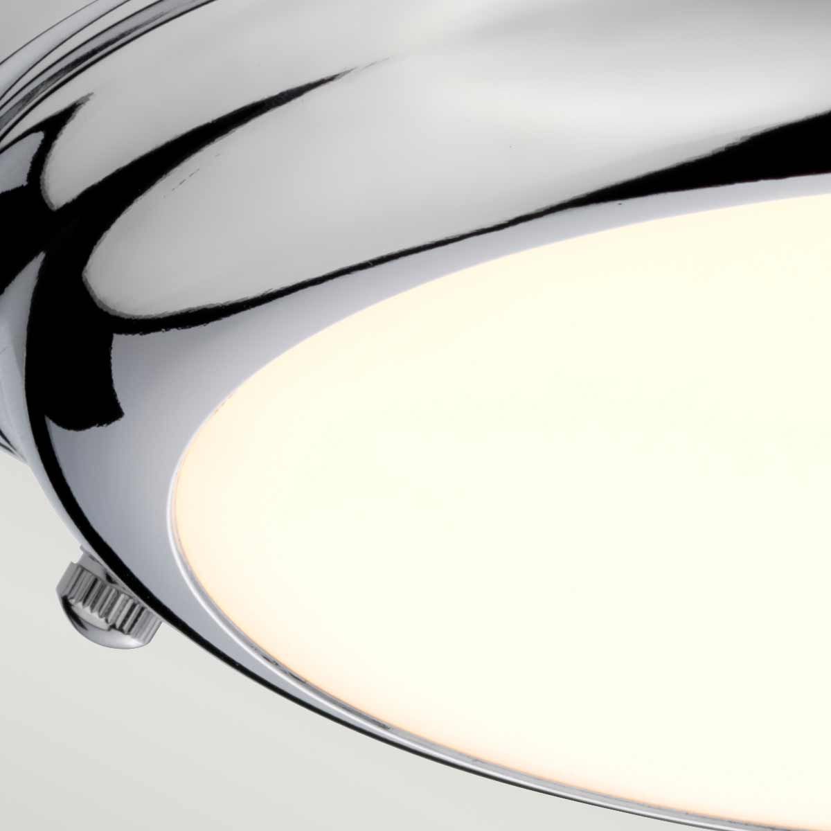 Welland Ultra Slim LED Flush Ceiling Light - Polished Chrome