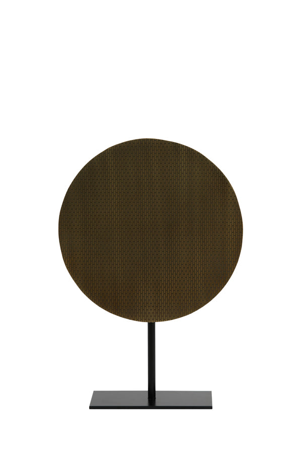 Antique Bronze Ornament on Black Base, 30x10x43 cm, by Rasim