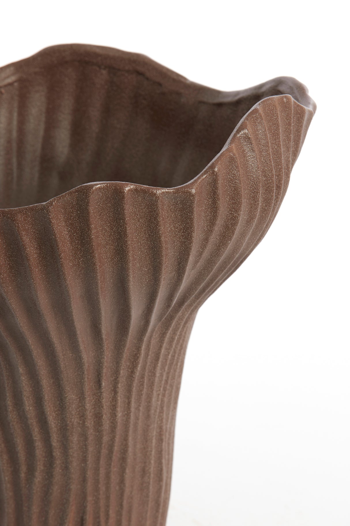 Moraba Dark Brown Decorative Vase - 26x25.5x31.5 cm