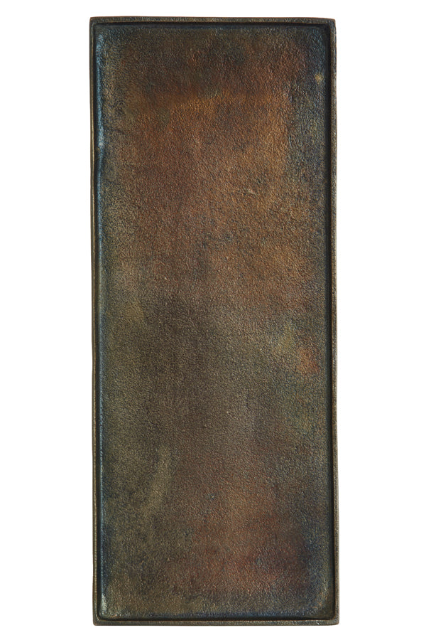 Elegant Antique Bronze Rectangular Tray 49x19x1 cm