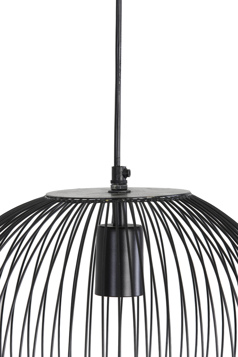 Sleek Black Pendant Lamp Ø31x40 cm Abby