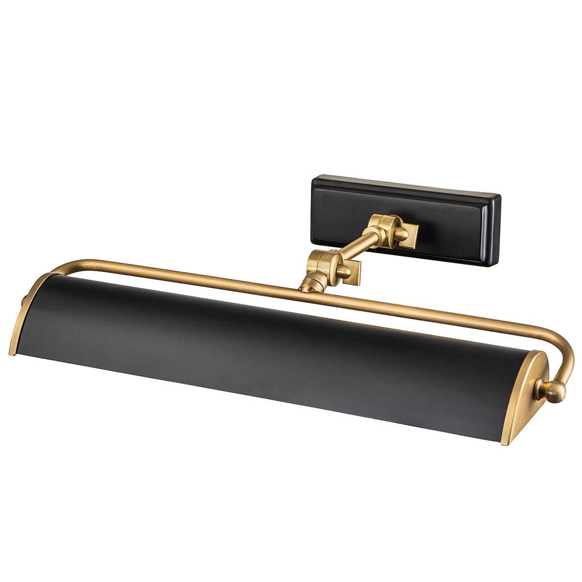 Winchfield 2lt Medium Picture Light Aged Brass & Matte Black