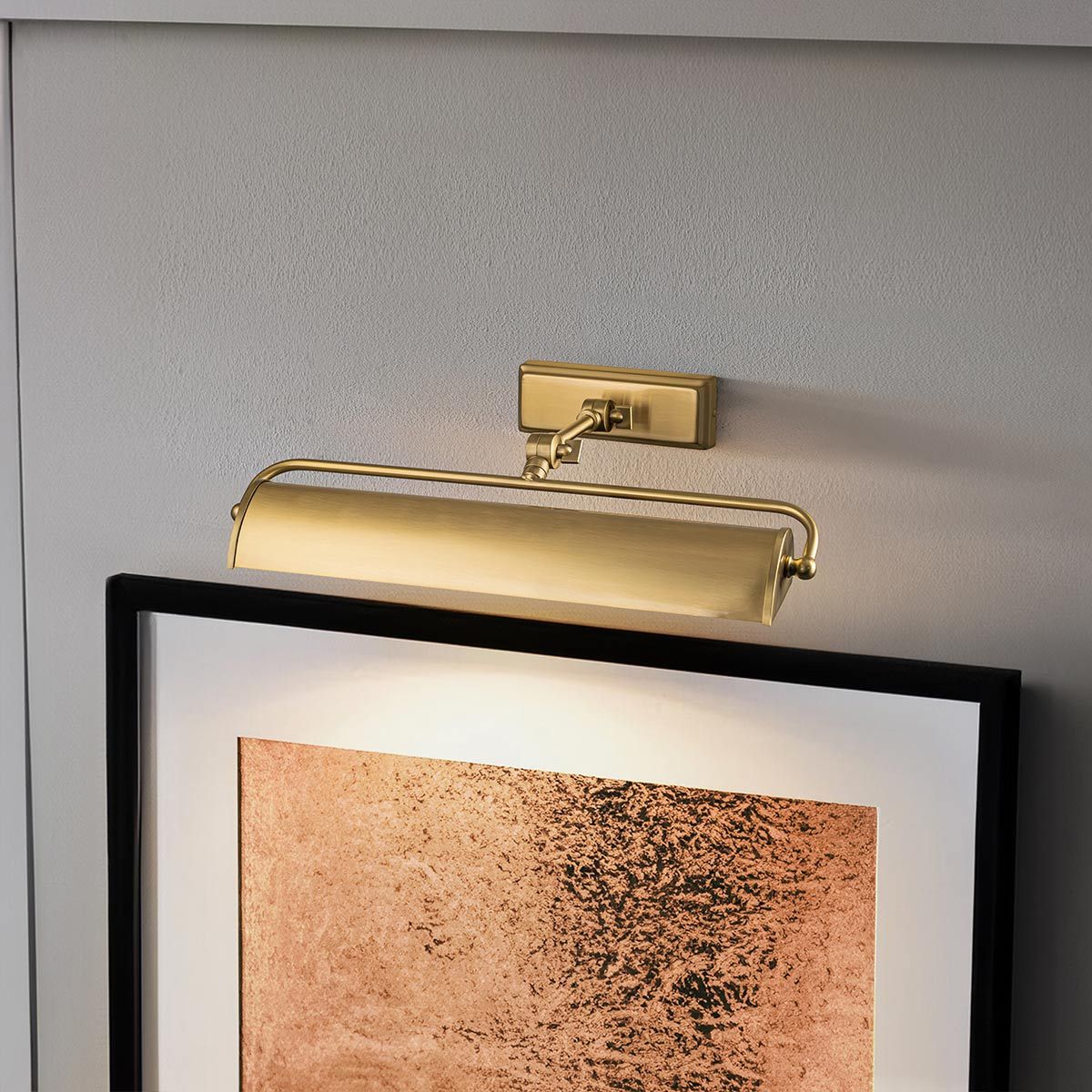 Winchfield 2lt Medium Picture Light Aged Brass