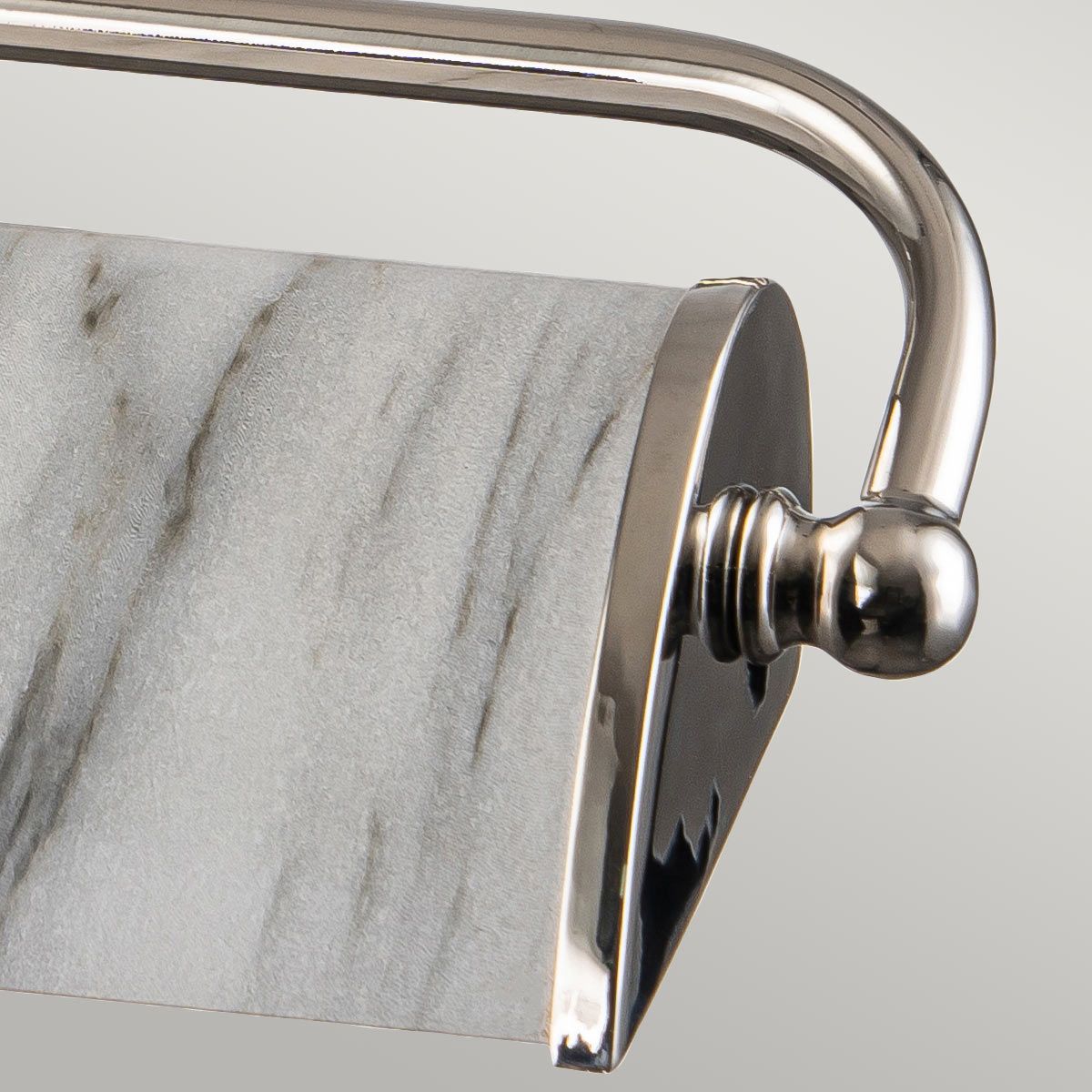 Winchfield 2lt Medium Picture Light Polished Nickel & White Marble Effect