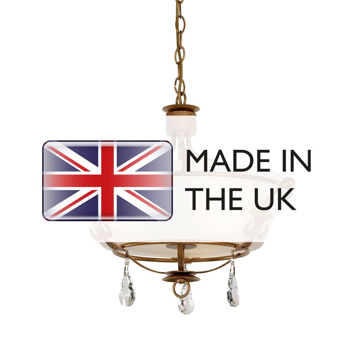 Windsor Royal Glow 3-Light Semi-Flush Pendant