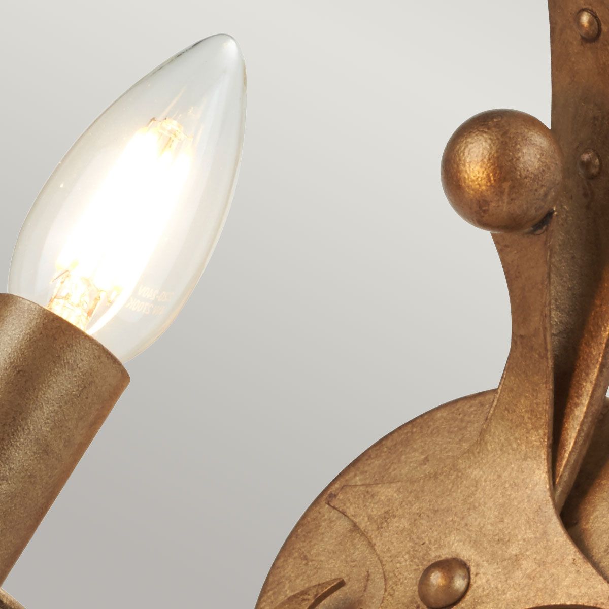 Elegant Windsor Gold Patina Wall Light