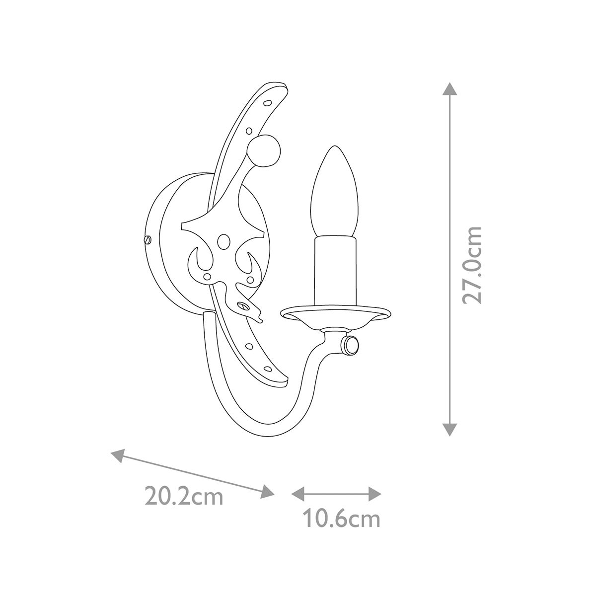 Regal Graphite Single Light Wall Sconce