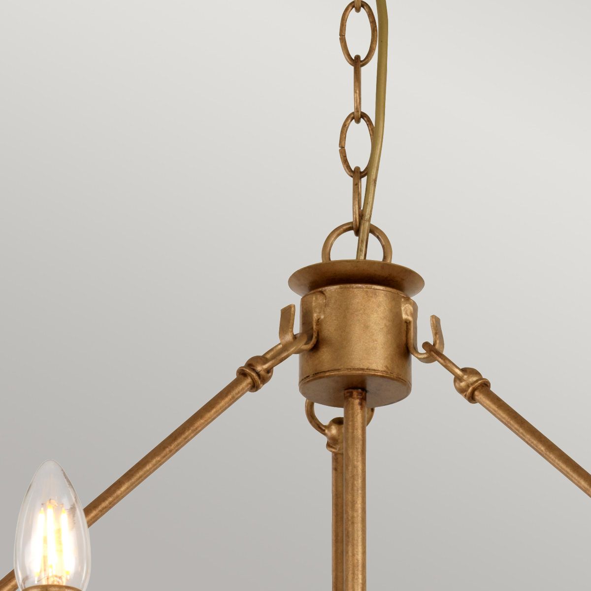 Regal Gold Patina 12-Light Chandelier - Windsor Collection
