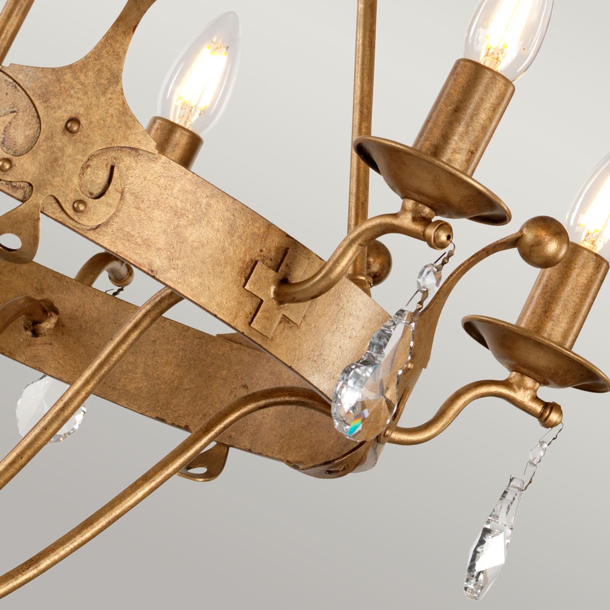 Windsor Elegant Gold Patina 6-Light Chandelier