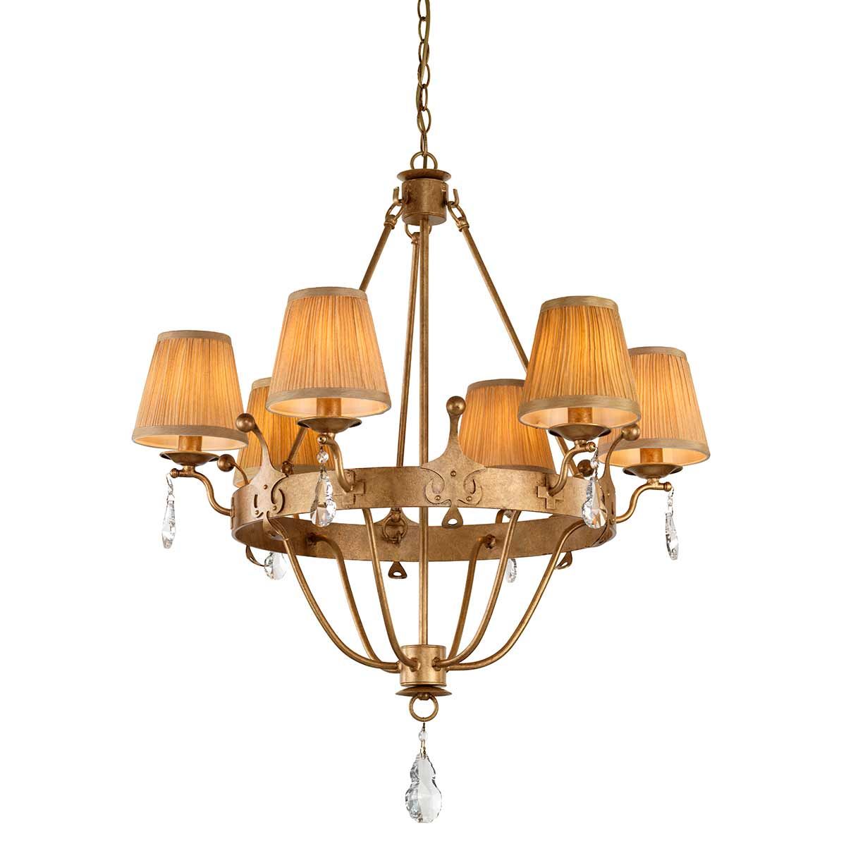 Windsor Elegant Gold Patina 6-Light Chandelier