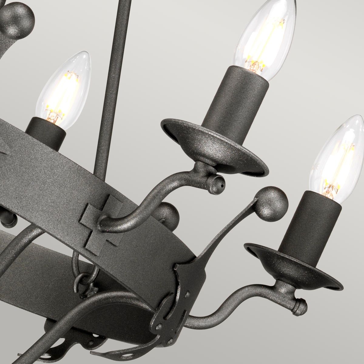 Windsor Graphite Royal Elegance 6 Light Chandelier