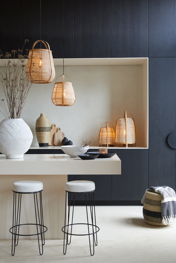 Elegant Rattan Pendant Light Ø32x44 cm Jacinto Natural