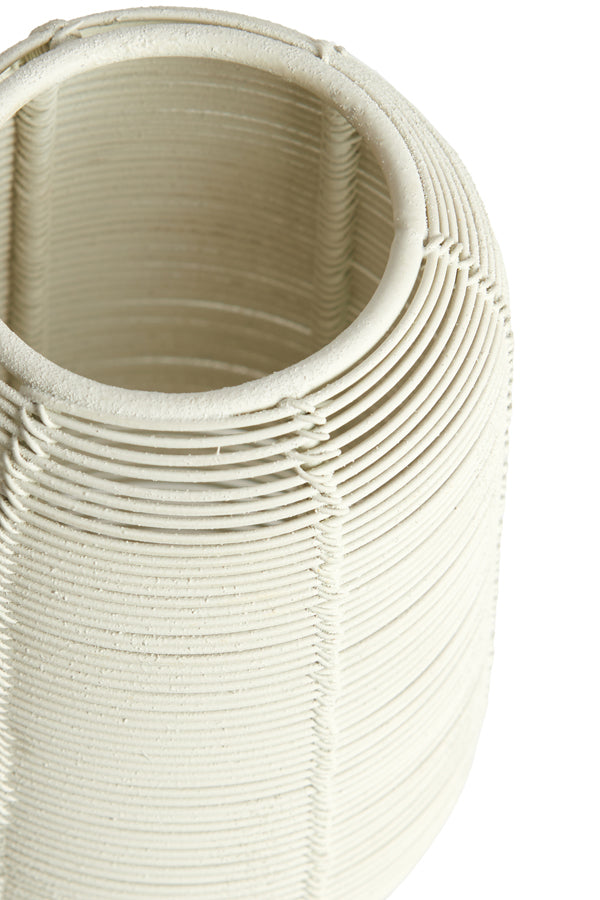 Cream Matte Bianu Tealight Holder Ø9x13 cm