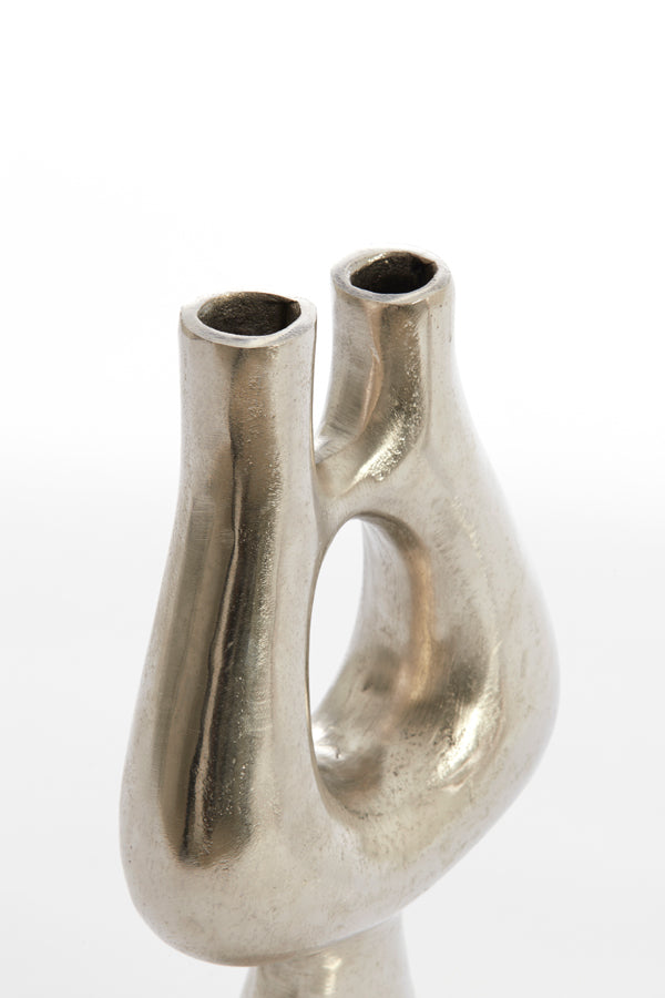 Elegant Raw Nickel Kotani Vase 31.5cm
