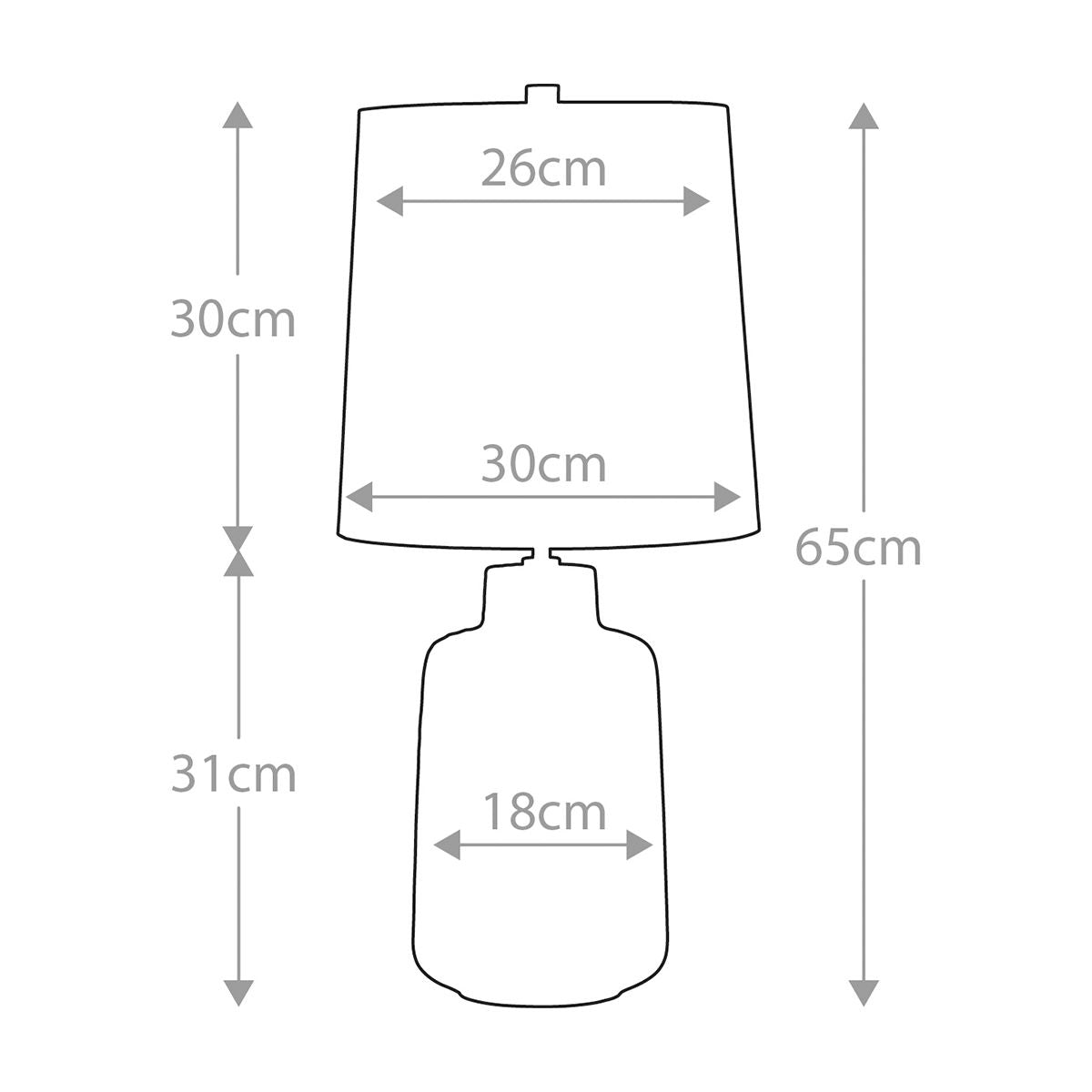 Graphite Elegance Table Lamp with Silver Linen Shade