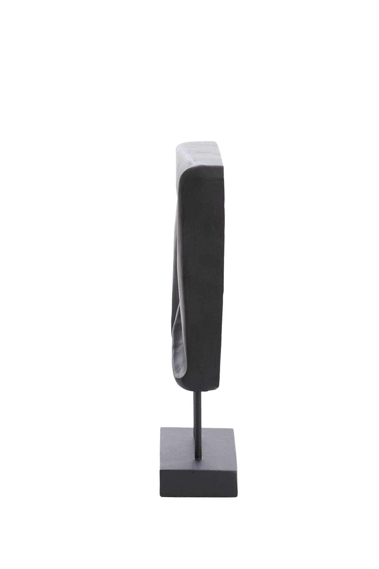 Elegant Black Wooden Ornament on Base - 26x9x38.5 cm