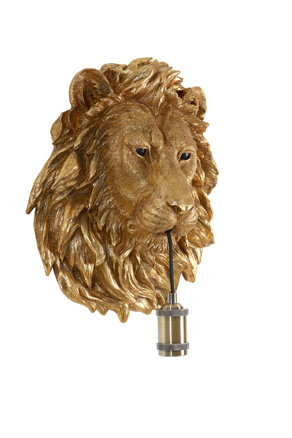 Antique Bronze Lion Wall Sconce 33.5x19x40.5 cm