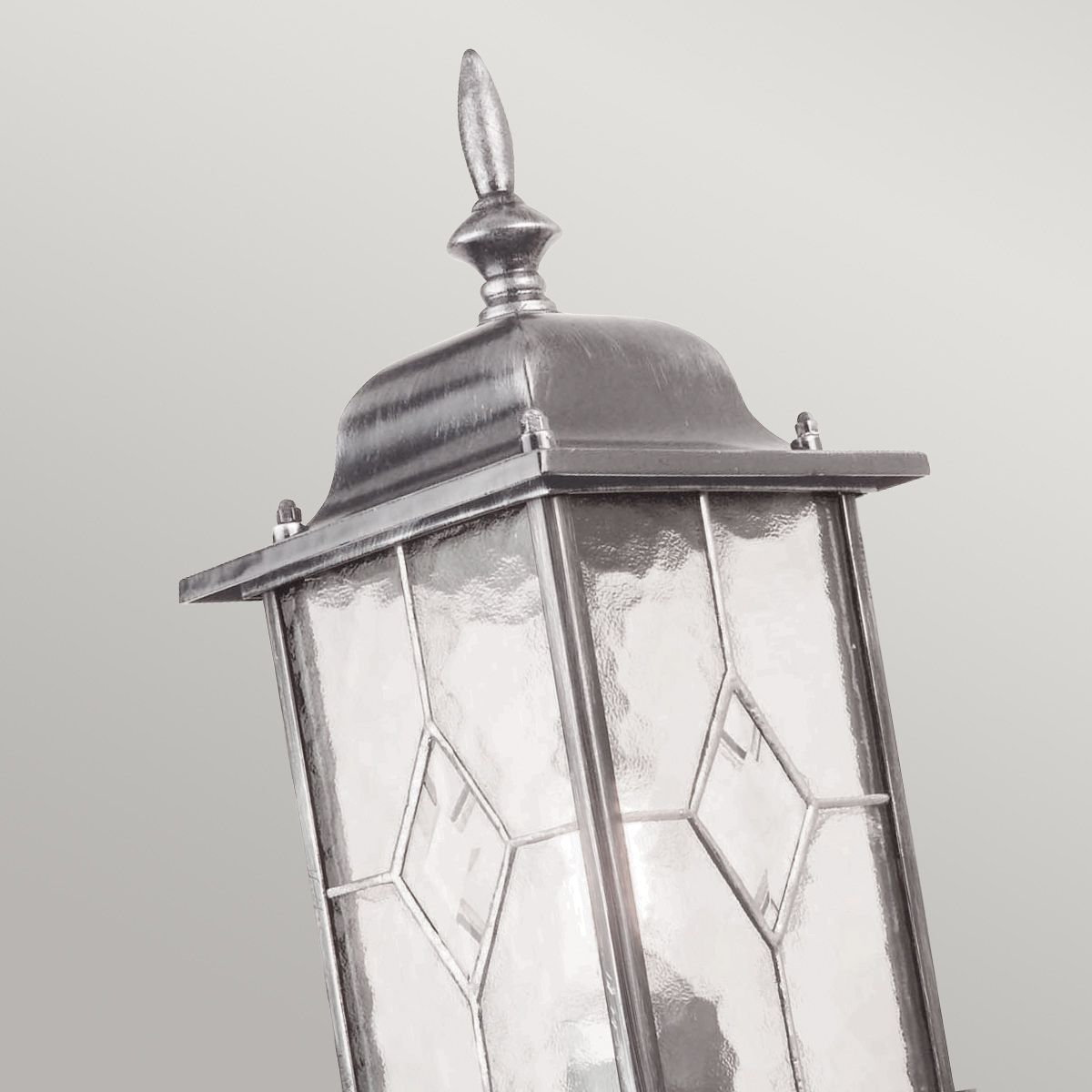 Wexford Traditional Black & Silver Wall Lantern