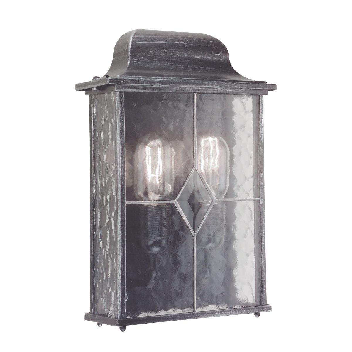 Wexford Traditional Wall Lantern in Black/Silver Finish