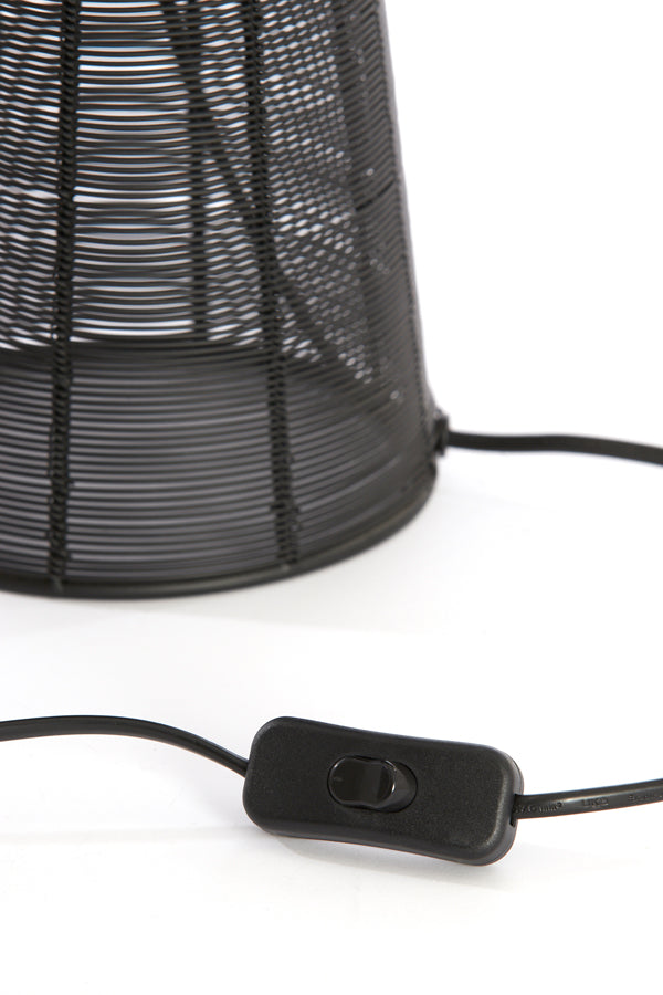 Elegant Black Aboso Table Lamp 42 cm