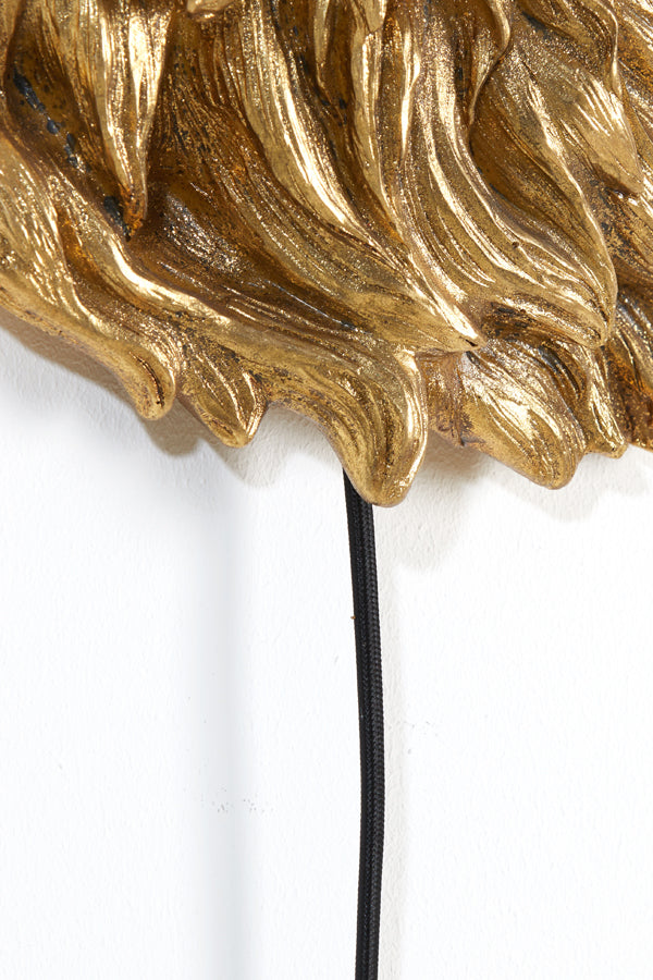 Antique Bronze Lion Wall Sconce 33.5x19x40.5 cm