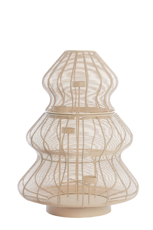 Elegant Sand Christmas Tree Tealight Holder - 38x50 cm