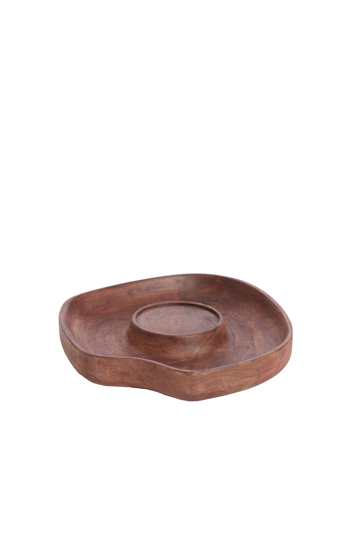 Rustic Lagao Wood Candle Holder 24.5x24.5x4 cm