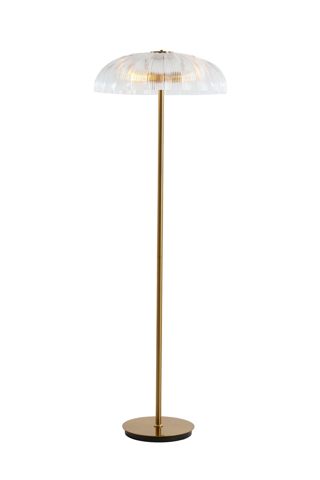 Golden Glow Twin-Glass Floor Lamp, 155 cm