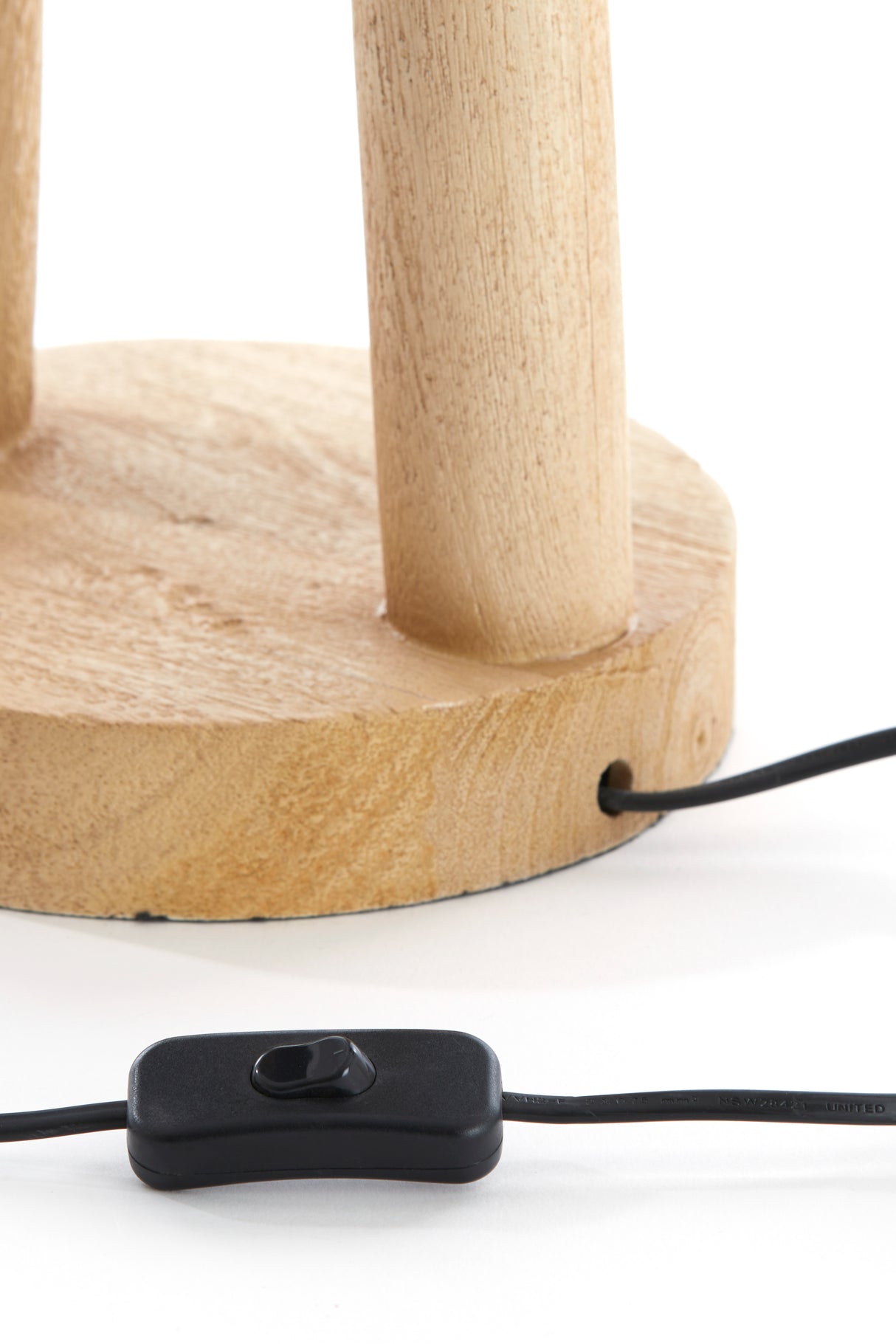 Natural Wood Textured Lamp Base 20x55 cm