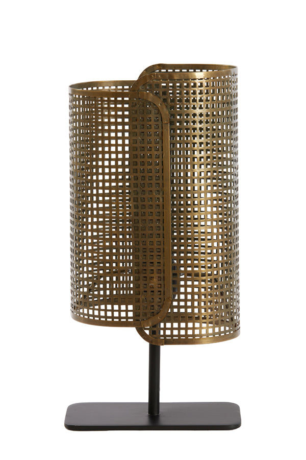 Vintage Maci Table Lamp in Antique Bronze and Matte Black - 20x13x41 cm