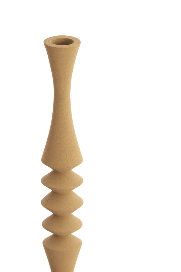 Elegance in Beige: Mistry Matte Candle Holder 10x35 cm