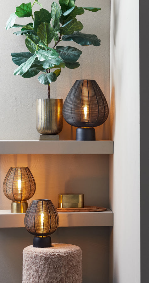 Antique Bronze Suneko Table Lamp Ø25x34 cm