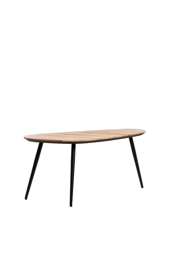 Set of 2 Rustic Coffee Tables - Natural Viejo Wood & Black Finish, Sizes 84x39x34cm & 84x39x39cm