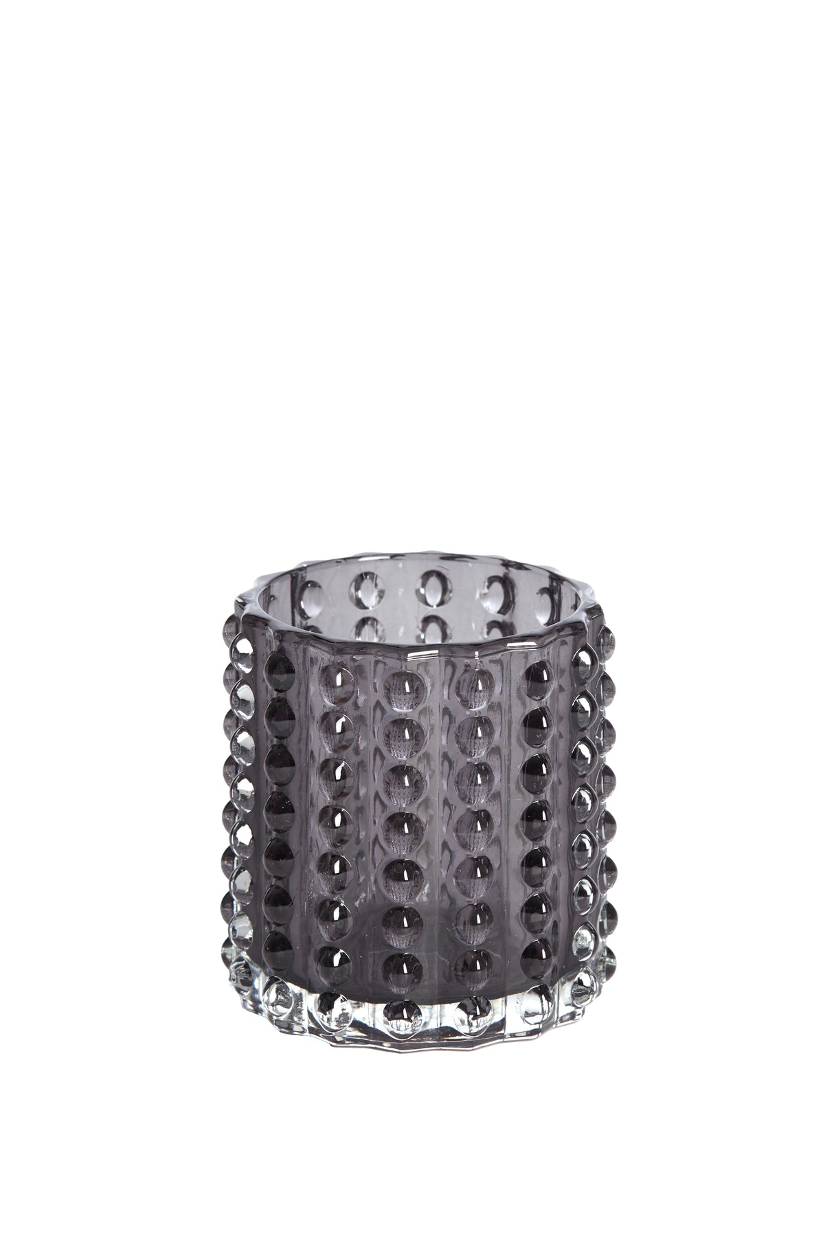 Bublina Grey Glass Tealight Holder Ø9.5x10 cm