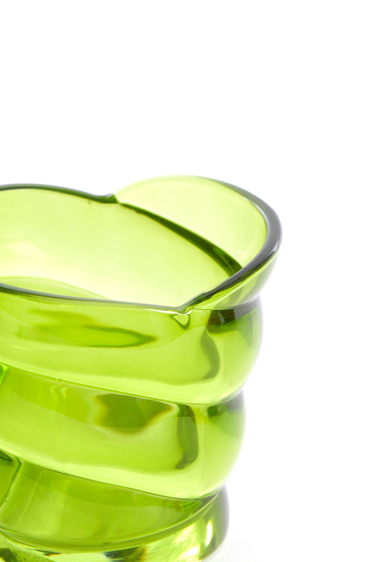 Green Malea Glass Tealight Holder 10x7x9 cm