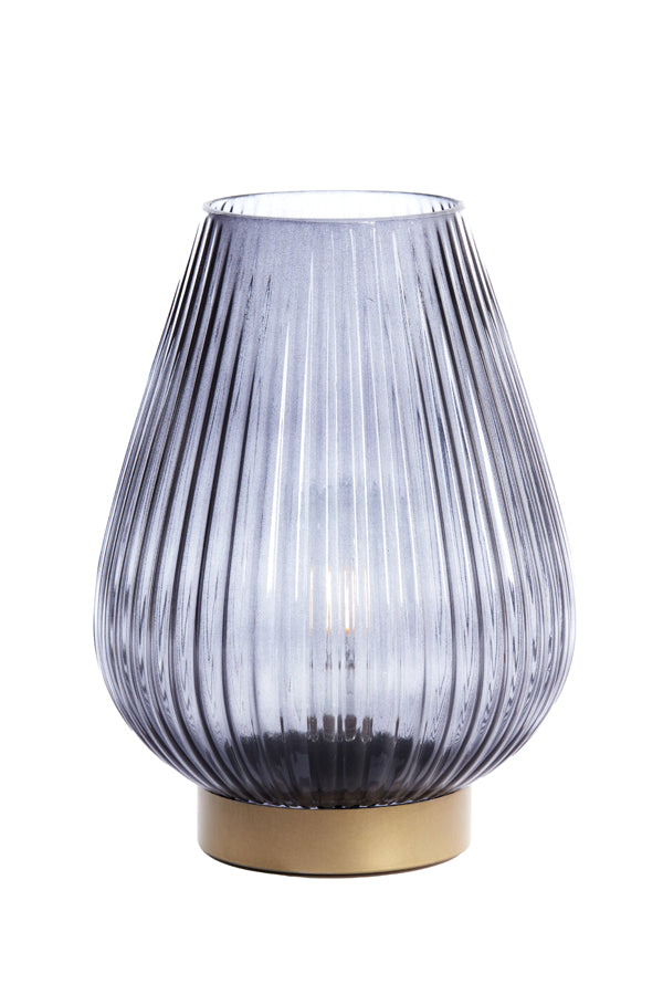 Glass & Gold LED Table Lamp Ø21x28 cm - Tajera Collection