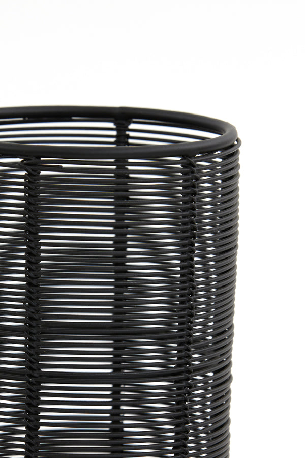 Matte Black Lezuza Hurricane Vase Ø10x21 cm