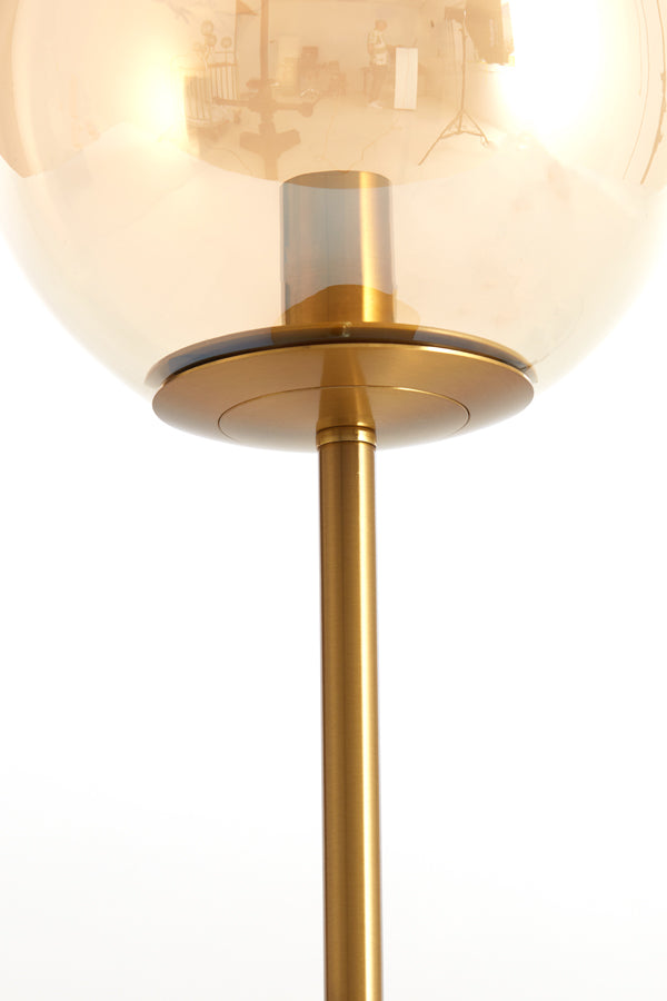 Amber Gold Medina Glass Table Lamp, 20x43 cm