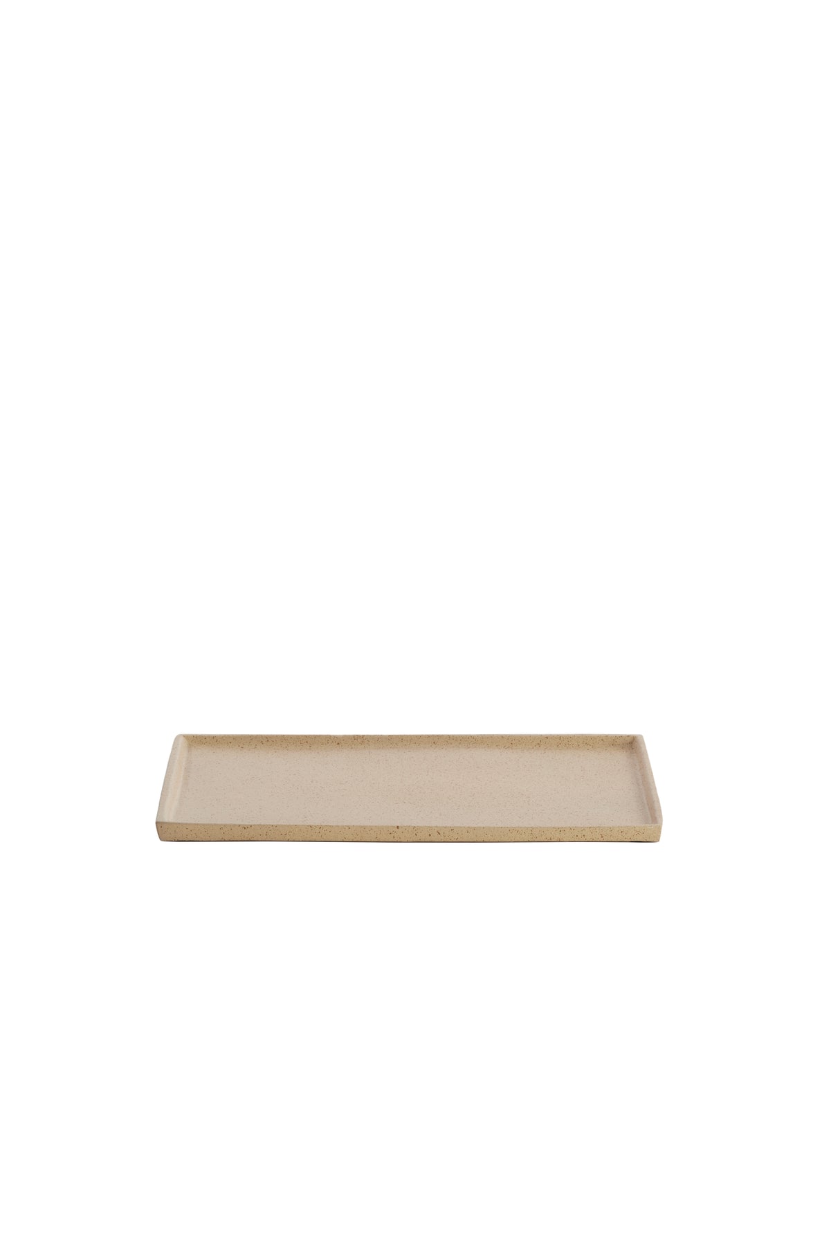 Sand & Light Brown Speckled Ceramic Plate, 30x17.5x1 cm