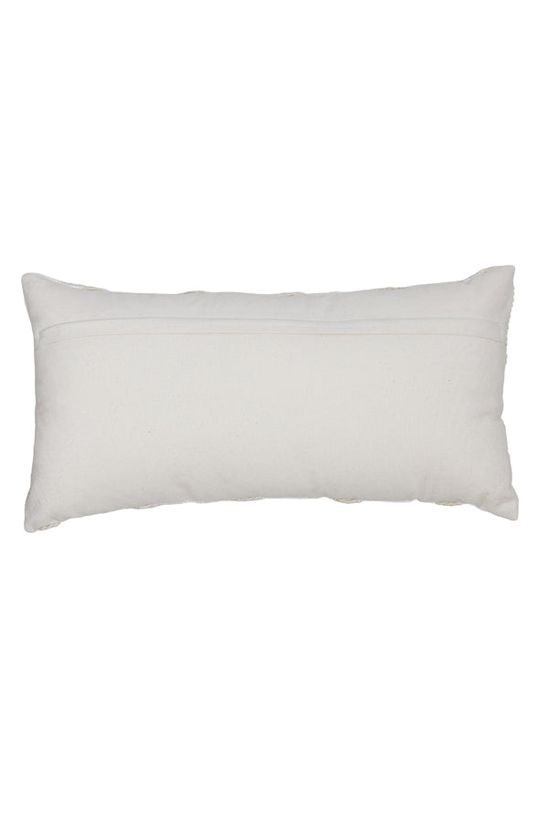 Elegant Bendigo Lumbar Pillow in Beige, Gold, and White - 60x30 cm