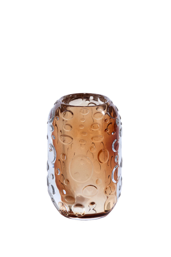 Finley Glass Dark Brown Tealight Holder Ø8x13 cm