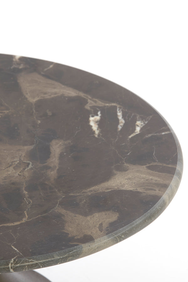 Vermentino Dark Brown Marble 3-Tier Display Stand Ø51x100 cm