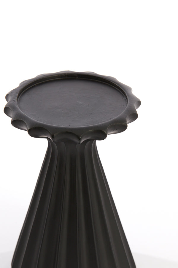 Sidari Matte Black Candle Holder Ø9x14 cm
