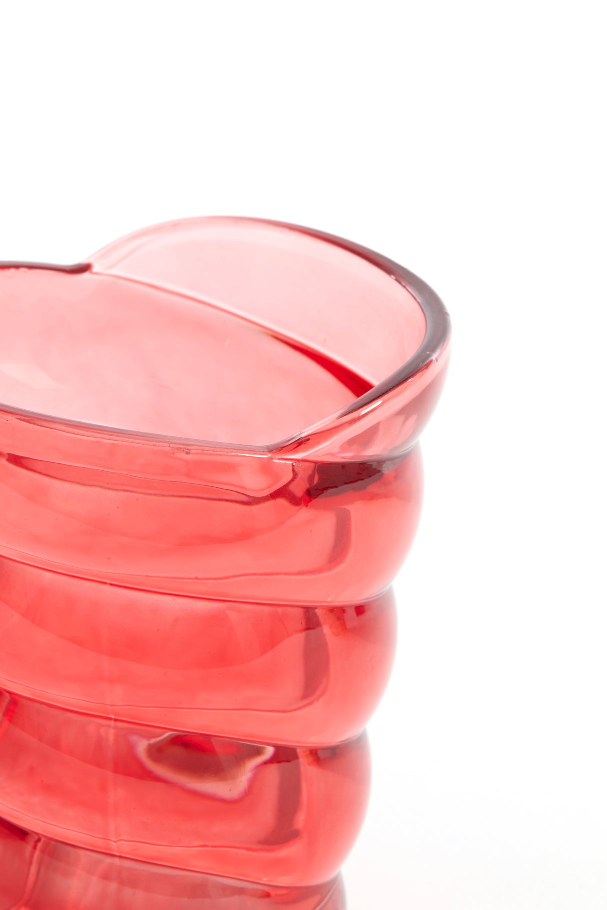 Ruby Glass Tealight Holder 10.5x7x12.5 cm Malea Design