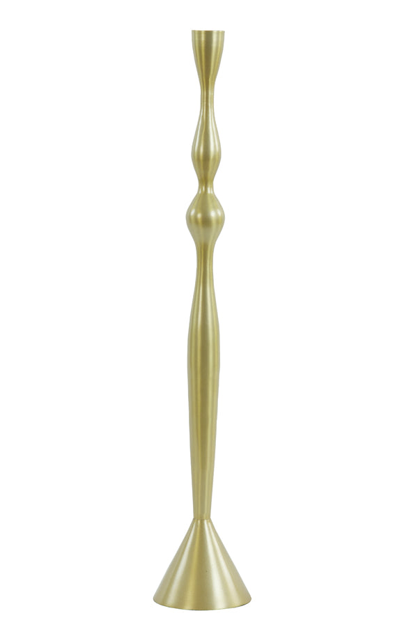 Elegant Tall Candle Holder in Light Gold Finish - Ø10x60 cm