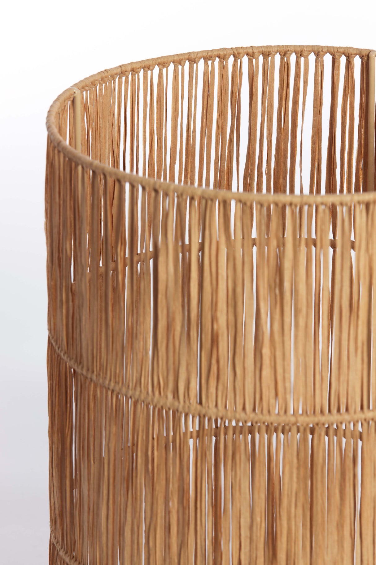 Natural Raffia Cylinder Lampshade 25x25x30 cm - Lanzano Collection