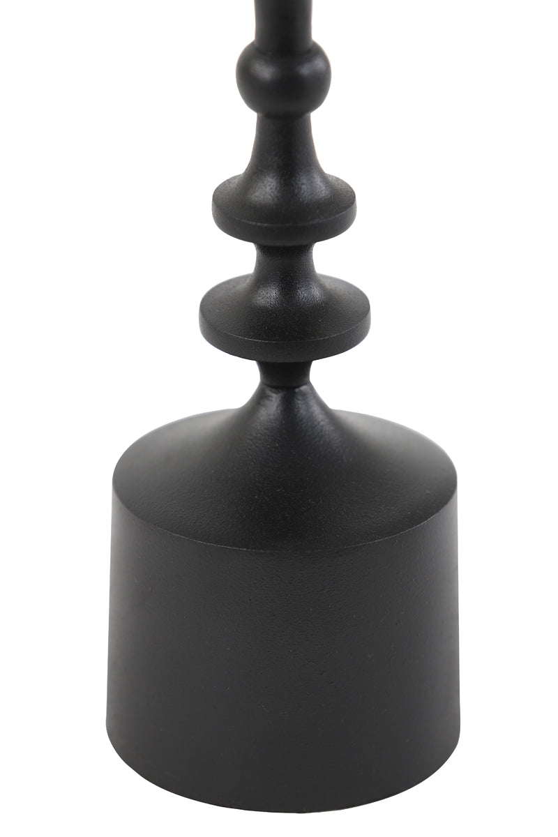 Tall Matte Black Sheva Candle Stand (Ø10x42 cm)