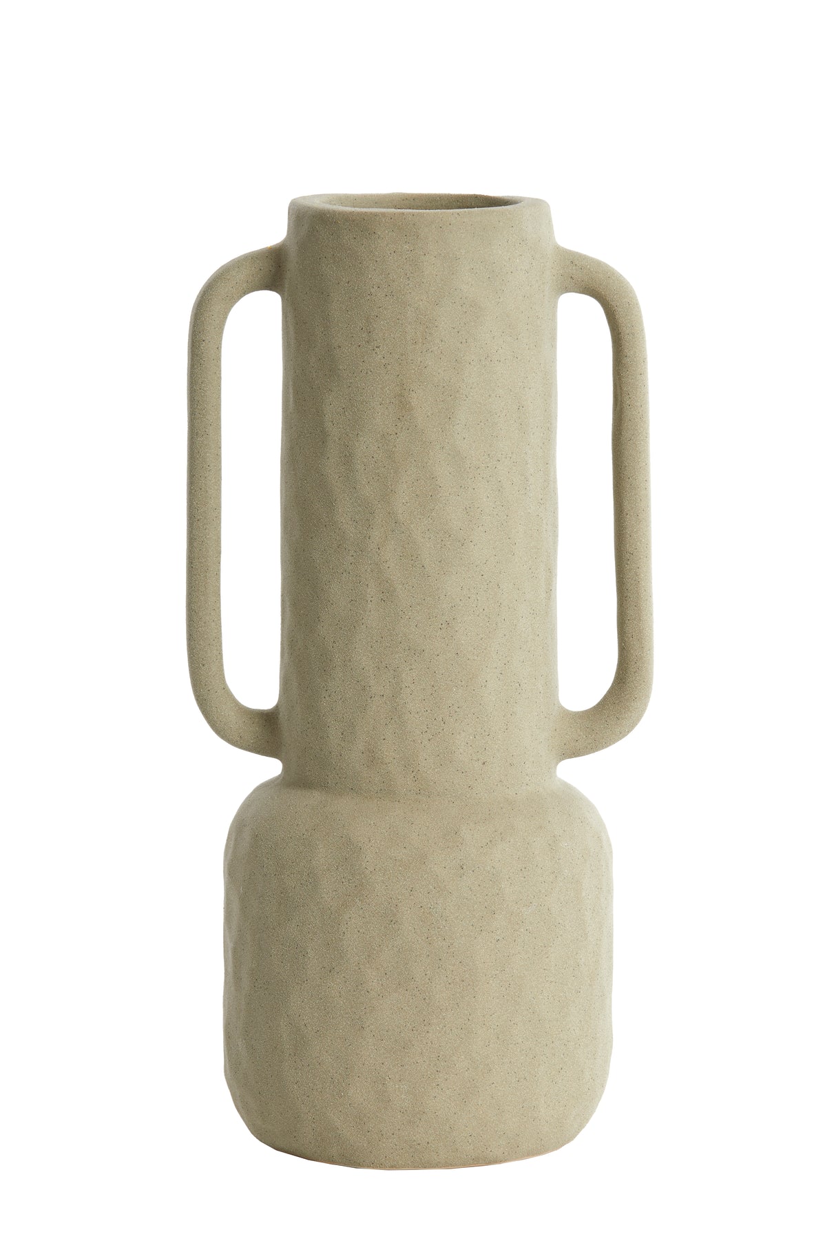 Matte Olive Green Deco Vase by Ziro Ceramics – 18x14.5x34.5 cm