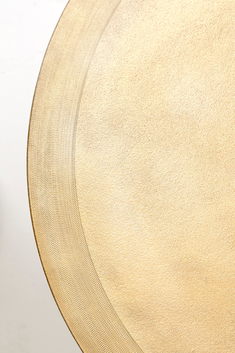 Set of 2 Light Gold Round Coffee Tables, Talca Design Ø65x39 cm & Ø75x45 cm